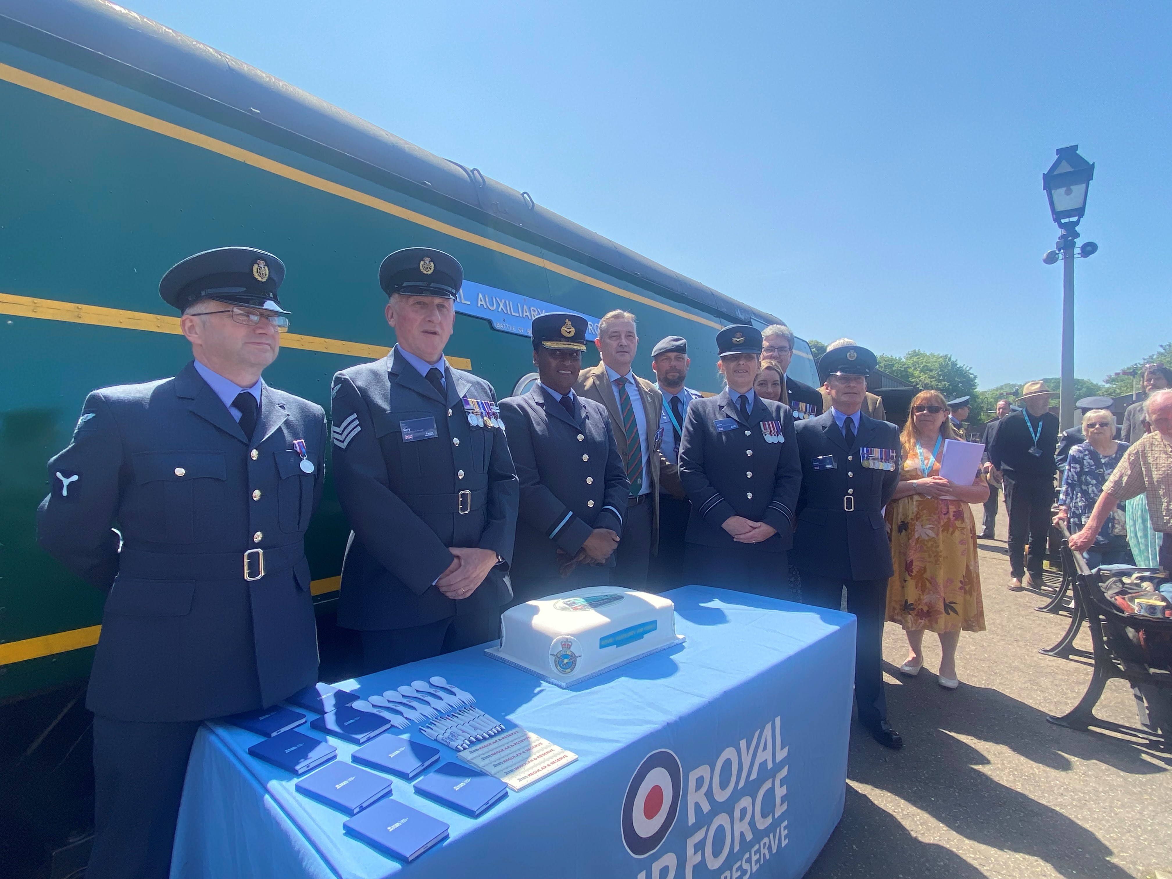 Personnel from 504 Sqn, based at RAF Wittering, attended a special renaming ceremony of a Steam Locomotive
